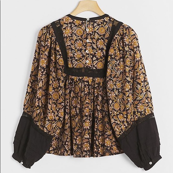 ✨ Anthropologie Rafia Lace Blouse Sz M - Picture 2 of 10